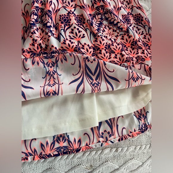 Pink Owl Boutique Fluorescent Orange and Pink Patterned Mini Dress Size Medium - Picture 13 of 14